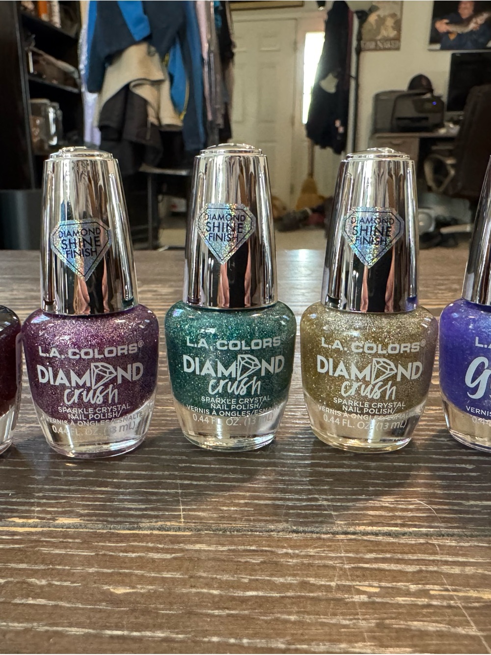 L.A. Colors Diamond Crush/Glitter Vibes Nail Polish Lot